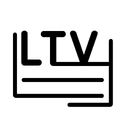 Минималистичная иконка роста LTV и удержания клиентов при использовании чат-ботов от Шоп Ту Бот